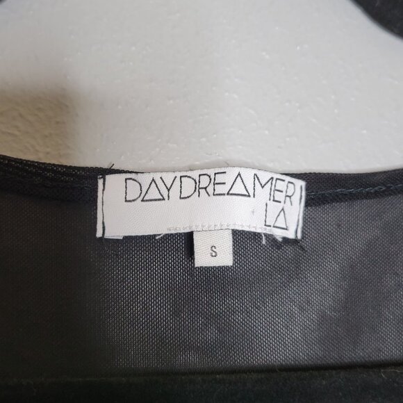 Daydreamer L.A. Floral Print Mesh Tank Top S Black Purple Goth Fairy Whimsigoth - Picture 3 of 5